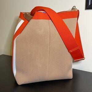 Rothy’s Bucket Bag Orange & Tan